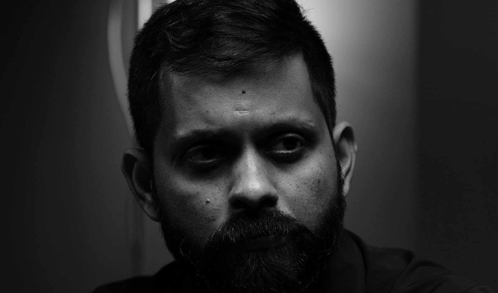 Shashank, close, looking directly at the camera.